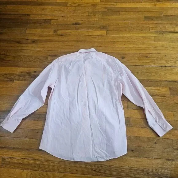 Charles Tyrwhitt Slim Fit Shirt Size 16 Button-Up Pink - Picture 5 of 5
